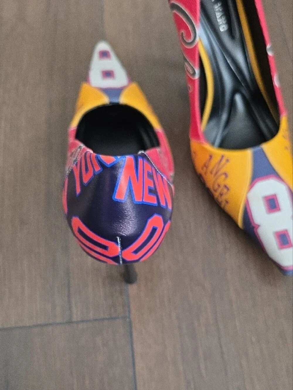 Azalea Wang Multi Printed Stiletto Pointed Toe Pumps
